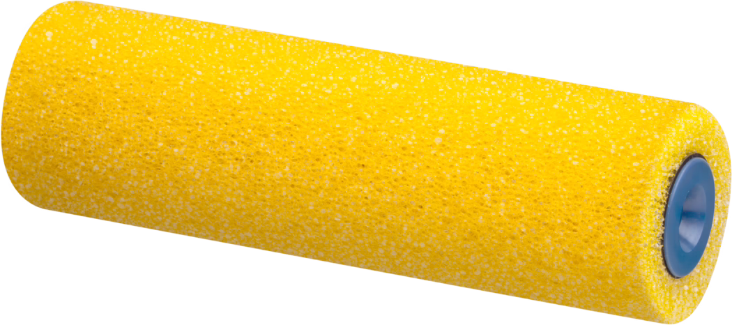 Un rouleau en mousse avec une surface jaune vif, conçu pour la récupération musculaire et la thérapie physique. Le rouleau a une finition texturée, offrant une bonne prise et aidant à soulager les douleurs musculaires. Il dispose d'un capuchon bleu à chaque extrémité pour la stabilité, ce qui le rend adapté à divers exercices et étirements. Ce rouleau est léger et portable, idéal pour une utilisation à domicile ou à la salle de sport.
